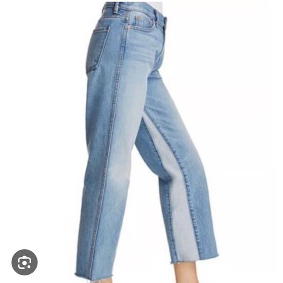 7 for all Mankind Kiki Wide Leg Relaxed Cropped Jeans Medium Wash Size 27 EUC - Picture 1 of 8